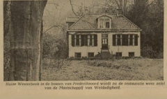 Frederiksoord - Huis WesterbeekJaartal: 17 november 1972. Bron: Delpher - Nieuwsblad van het Noorden