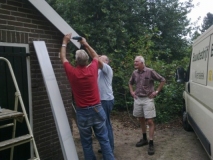 Onderhoud aan de lijkhuisjes in 2013