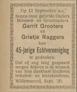 Gerrit - Grietje - 45 jaar getrouwd