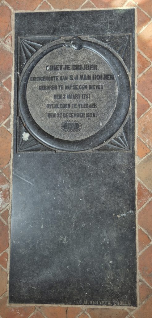 Graf Grietje Drijber in de kerk van Vledder