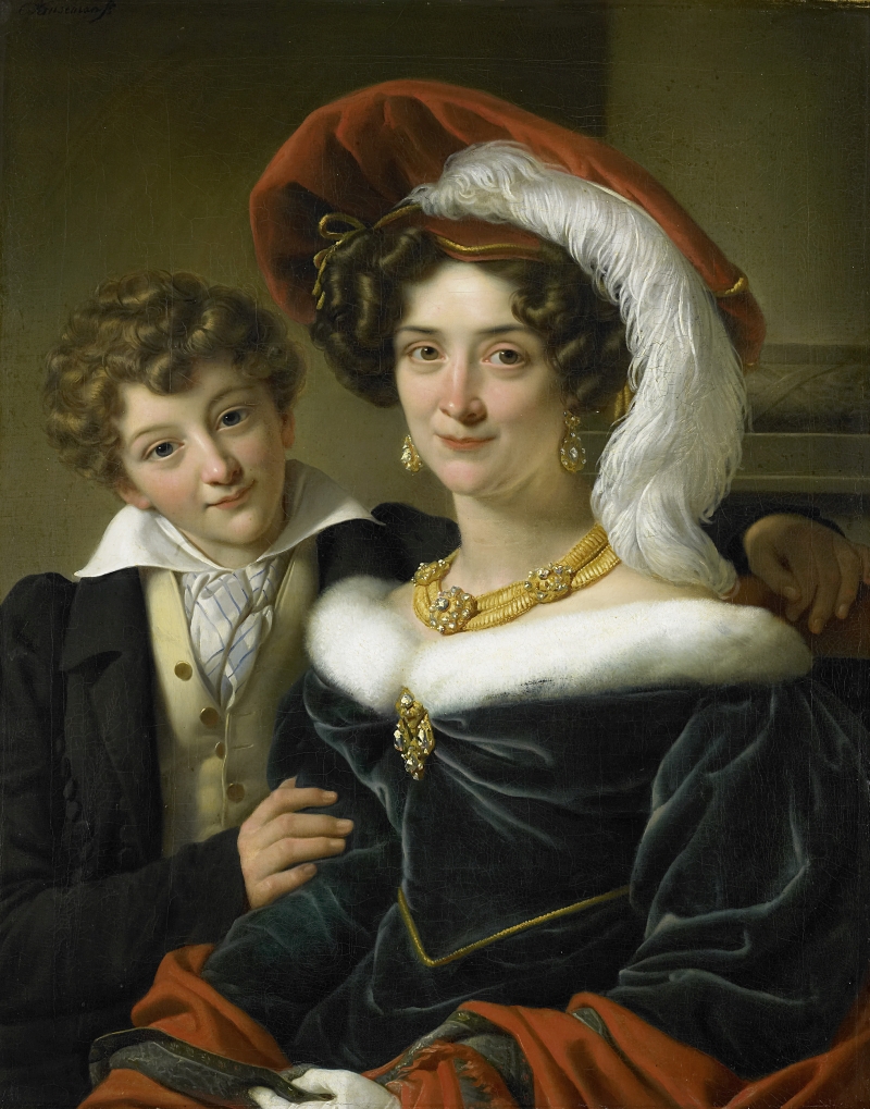 Rudolphina Wilhelmina Elizabeth de Sturler met haar zoon Richard Leeuwenhart